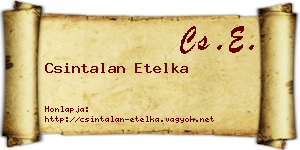 Csintalan Etelka névjegykártya